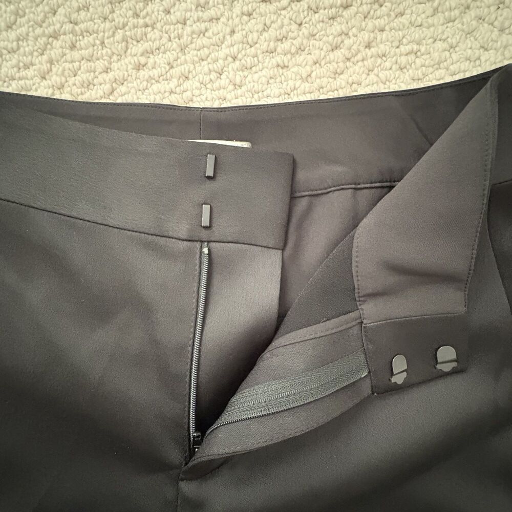 Alice + Olivia Women's Black High-Rise Wide Leg Satin Pants Size 0 Pockets - Picture 8 of 12